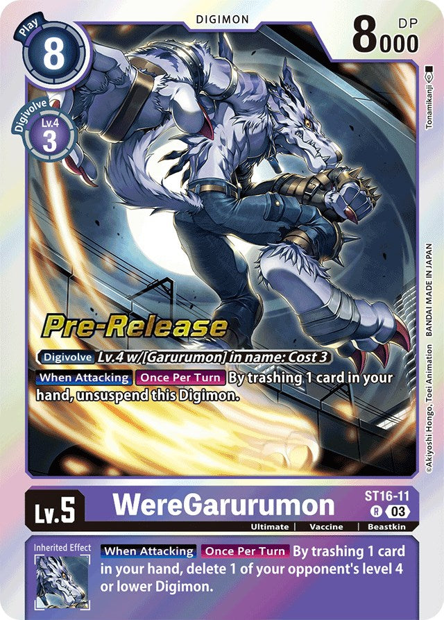 WereGarurumon [ST16-11] [Starter Deck: Wolf of Friendship Pre-Release Cards] | Tables and Towers