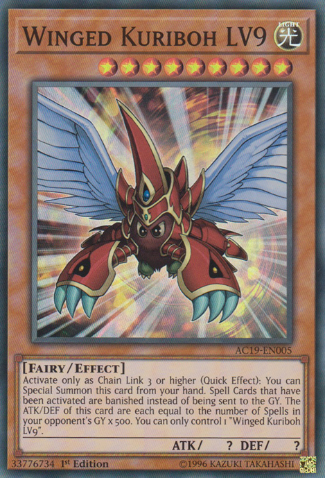 Winged Kuriboh LV9 [AC19-EN005] Super Rare | Tables and Towers