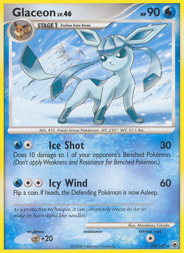 Glaceon (20/100) [Diamond & Pearl: Majestic Dawn] | Tables and Towers