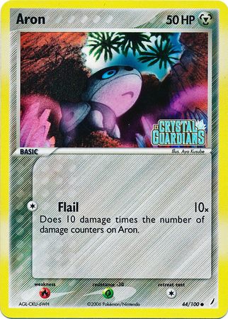 Aron (44/100) (Stamped) [EX: Crystal Guardians] | Tables and Towers