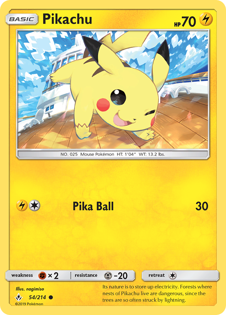 Pikachu (54/214) [Sun & Moon: Unbroken Bonds] | Tables and Towers