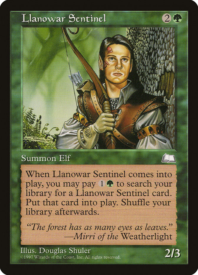 Llanowar Sentinel [Weatherlight] | Tables and Towers