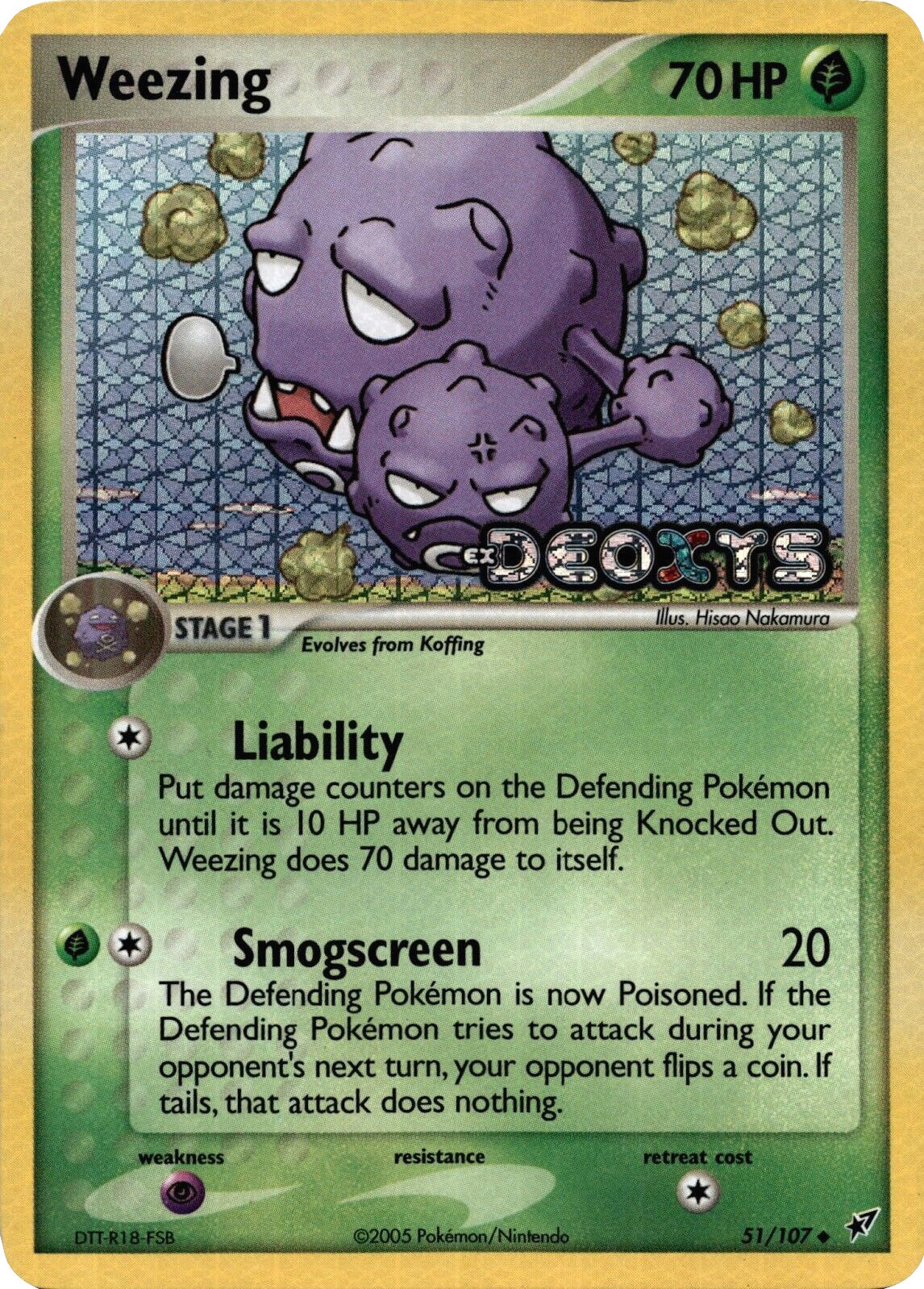 Weezing (51/107) (Stamped) [EX: Deoxys] | Tables and Towers