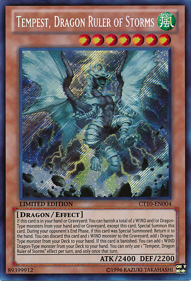 Tempest, Dragon Ruler of Storms [CT10-EN004] Secret Rare | Tables and Towers