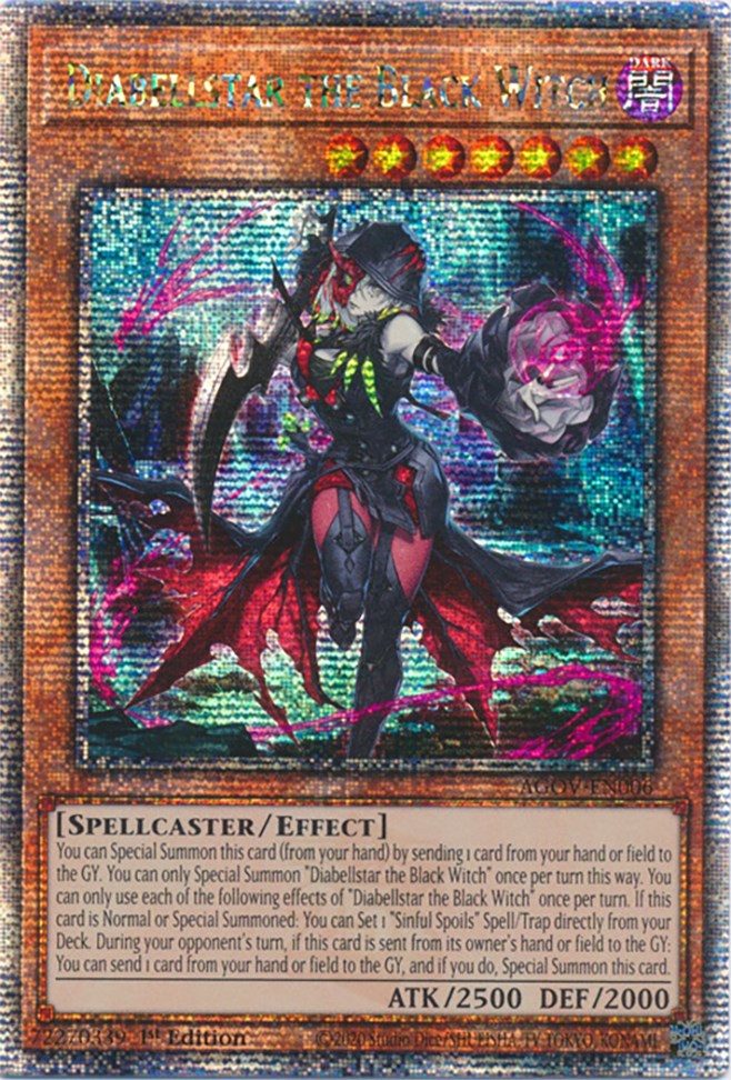 Diabellstar the Black Witch (Quarter Century Secret Rare) [AGOV-EN006] Quarter Century Secret Rare | Tables and Towers