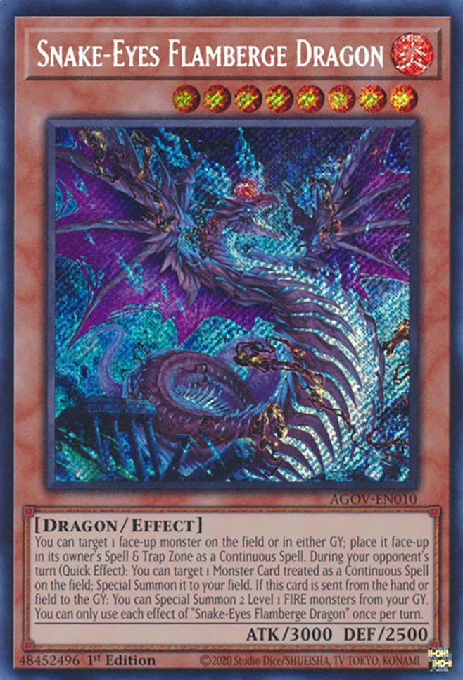 Snake-Eyes Flamberge Dragon [AGOV-EN010] Secret Rare | Tables and Towers