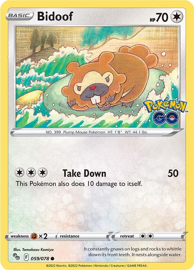 Bidoof (059/078) [Pokémon GO] | Tables and Towers