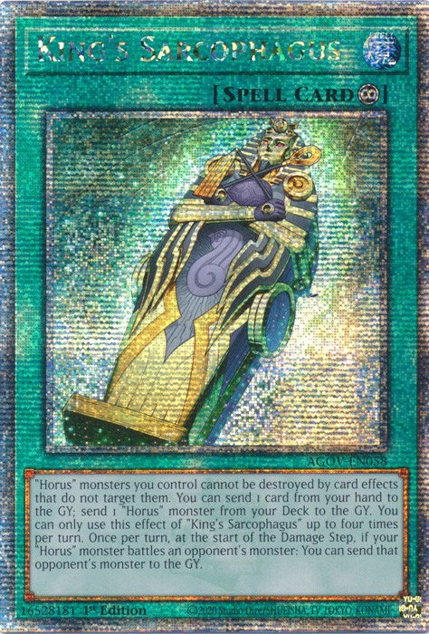 King's Sarcophagus (Quarter Century Secret Rare) [AGOV-EN058] Quarter Century Secret Rare | Tables and Towers