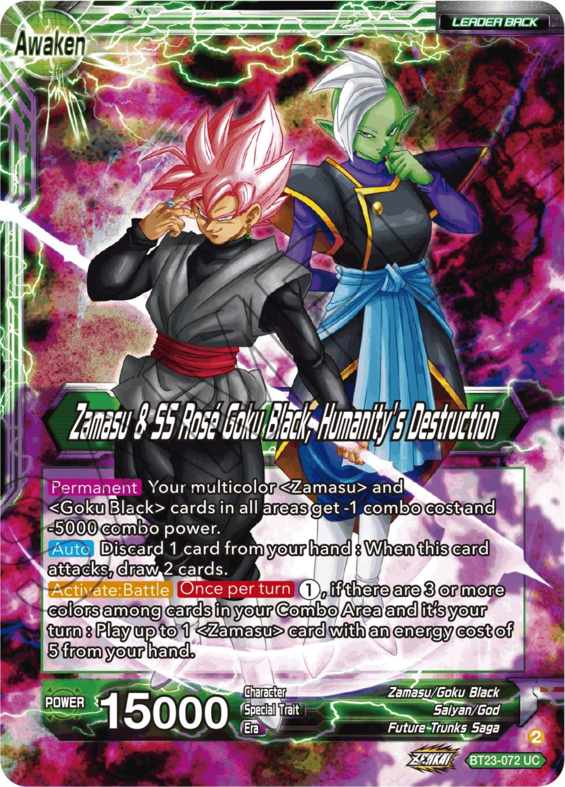 Zamasu & Goku Black // Zamasu & SS Rose Goku Black, Humanity's Destruction (BT23-072) [Perfect Combination] | Tables and Towers