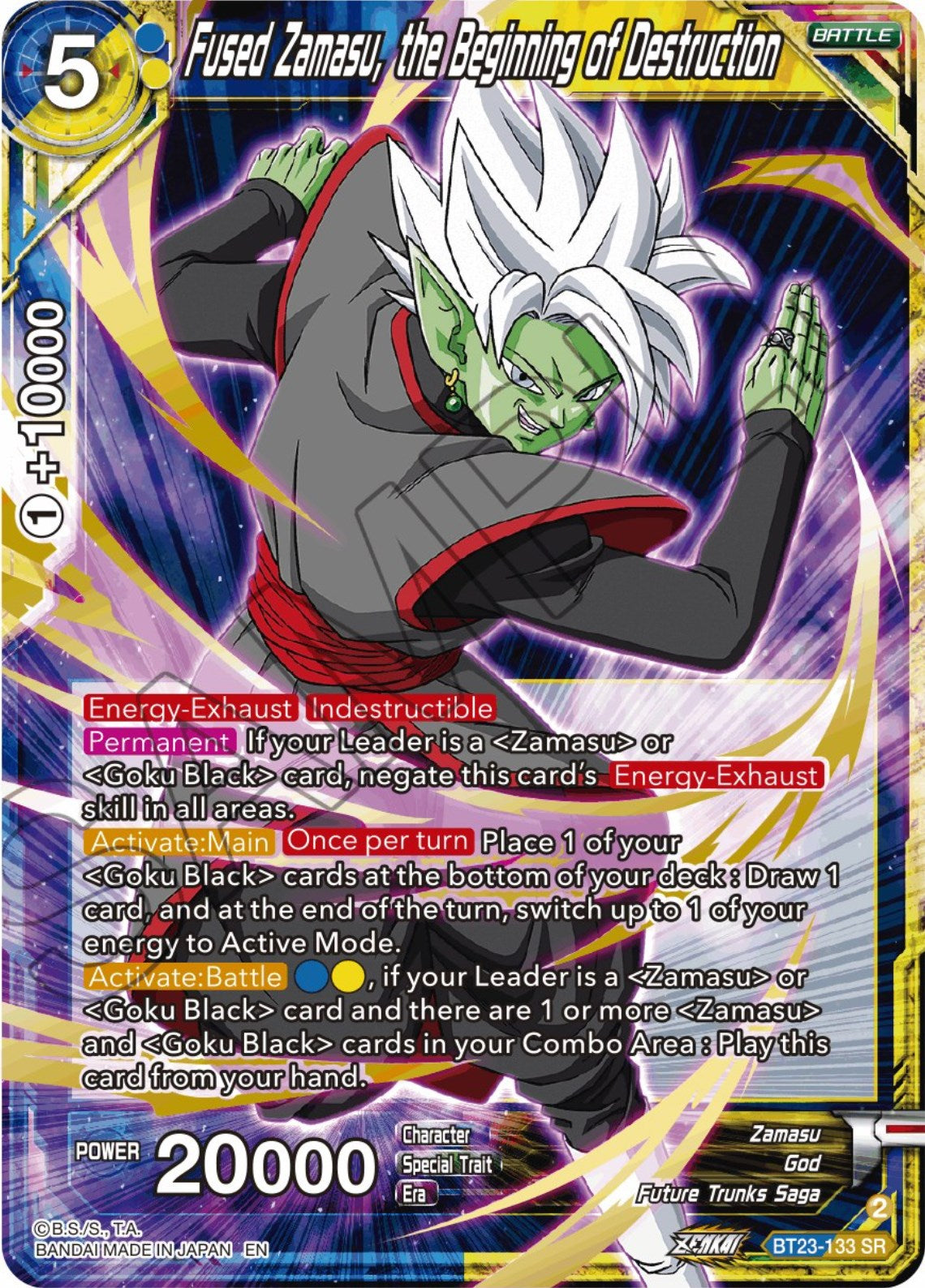 Fused Zamasu, the Beginning of Destruction (BT23-133) [Perfect Combination] | Tables and Towers