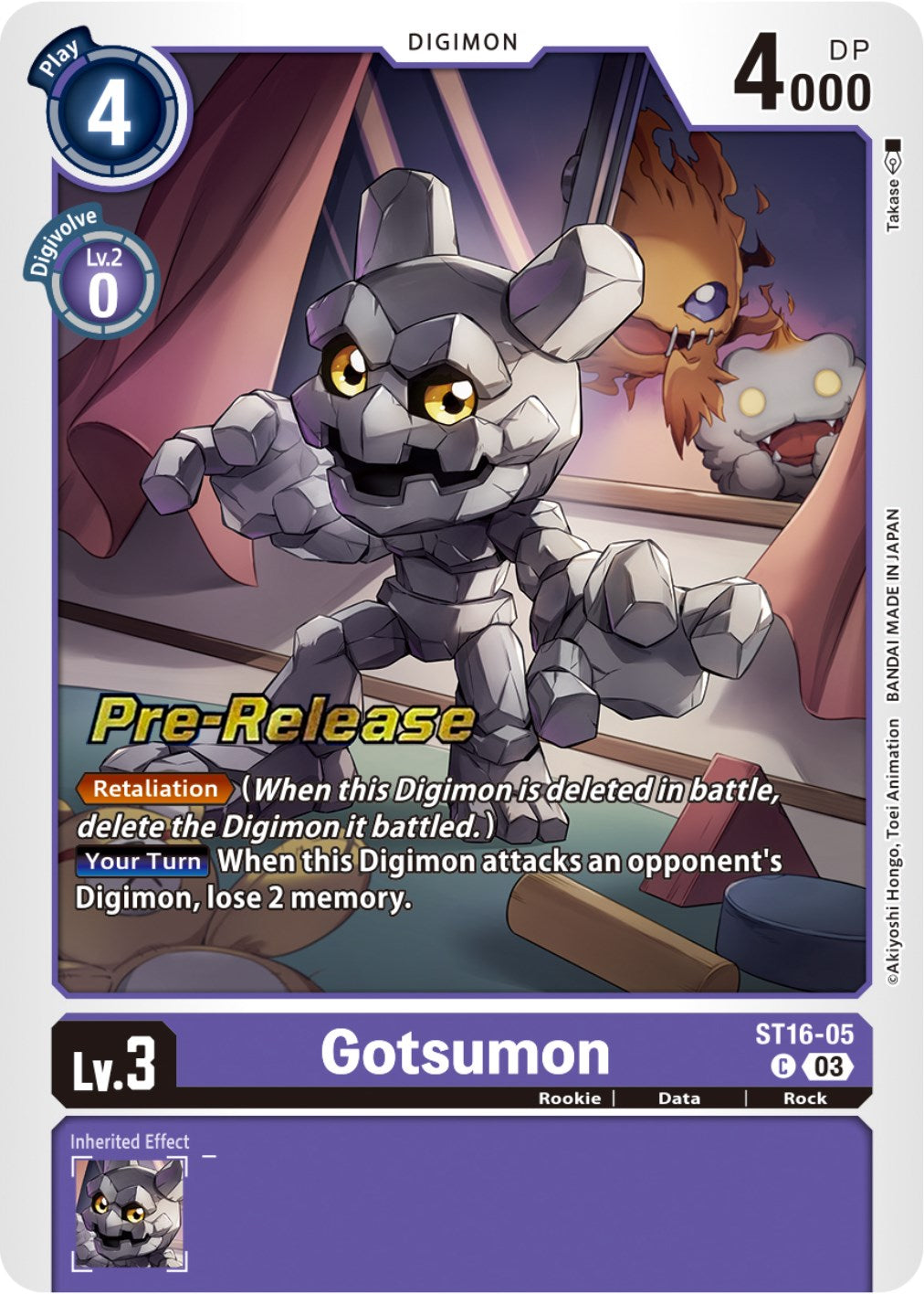 Gotsumon [ST16-05] [Starter Deck: Wolf of Friendship Pre-Release Cards] | Tables and Towers