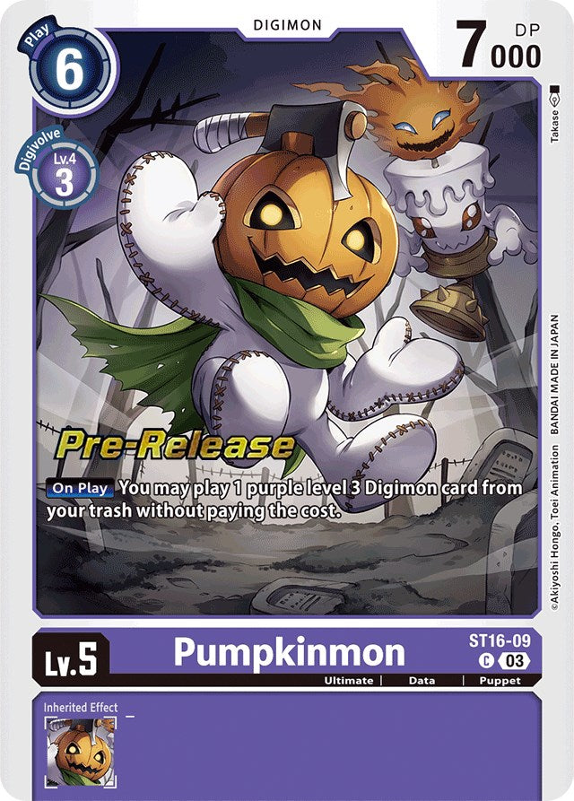 Pumpkinmon [ST16-09] [Starter Deck: Wolf of Friendship Pre-Release Cards] | Tables and Towers