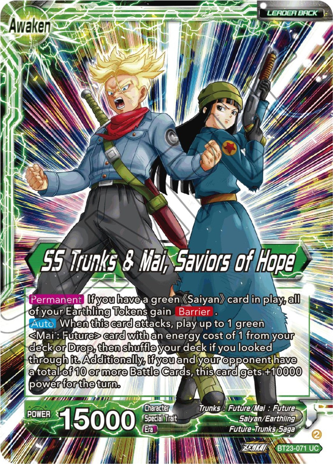 Trunks & Mai // SS Trunks & Mai, Saviors of Hope (BT23-071) [Perfect Combination] | Tables and Towers