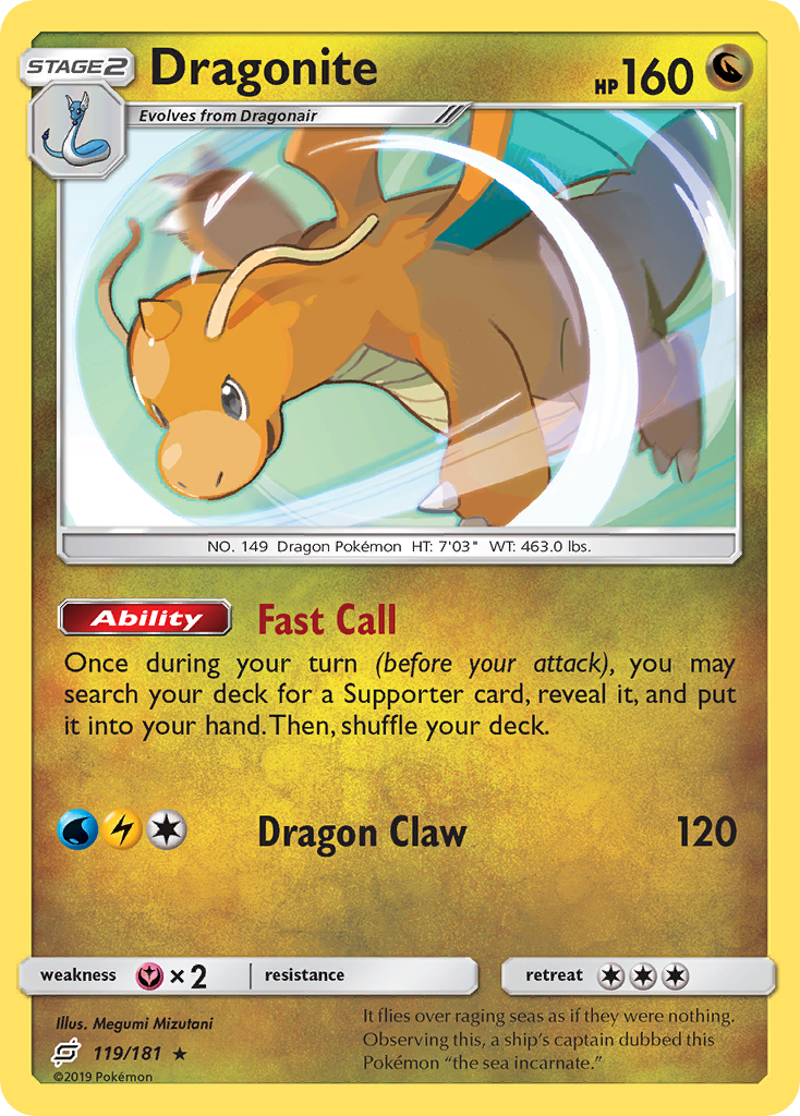 Dragonite (119/181) [Sun & Moon: Team Up] | Tables and Towers