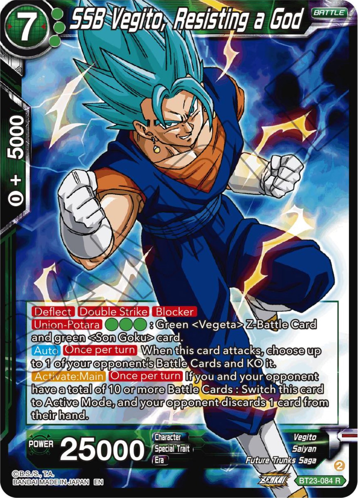 SSB Vegito, Resisting a God (BT23-084) [Perfect Combination] | Tables and Towers