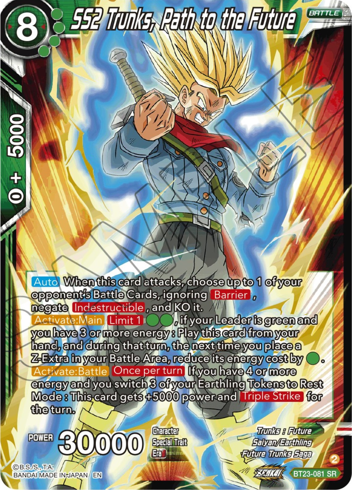 SS2 Trunks, Path to the Future (BT23-081) [Perfect Combination] | Tables and Towers