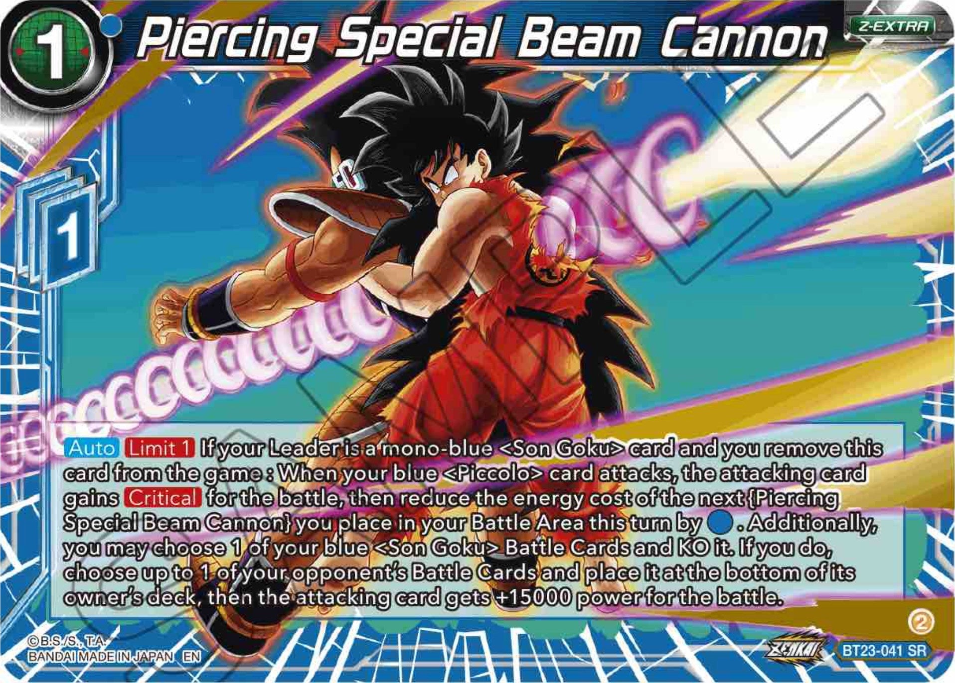 Piercing Special Beam Cannon (BT23-041) [Perfect Combination] | Tables and Towers