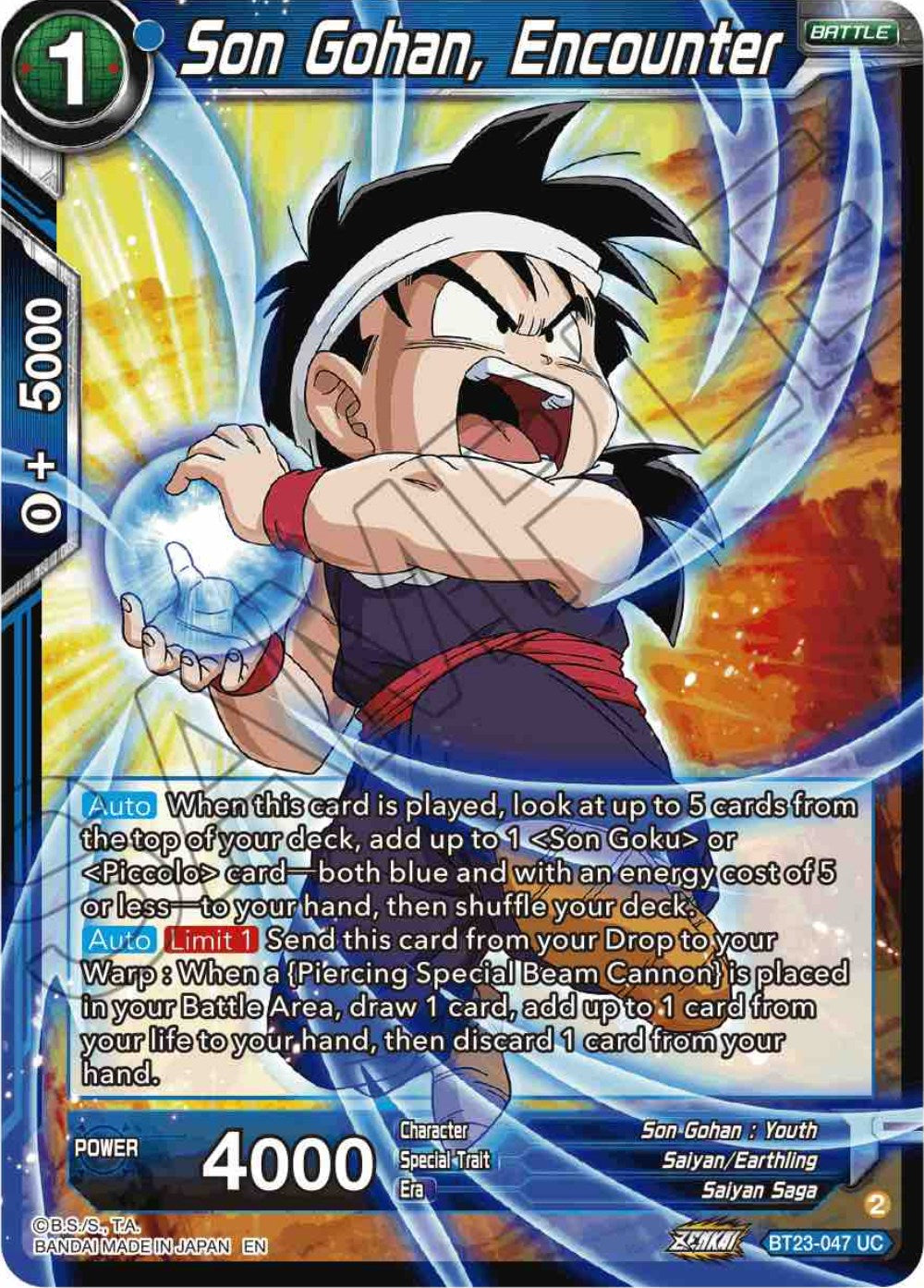 Son Gohan, Encounter (BT23-047) [Perfect Combination] | Tables and Towers