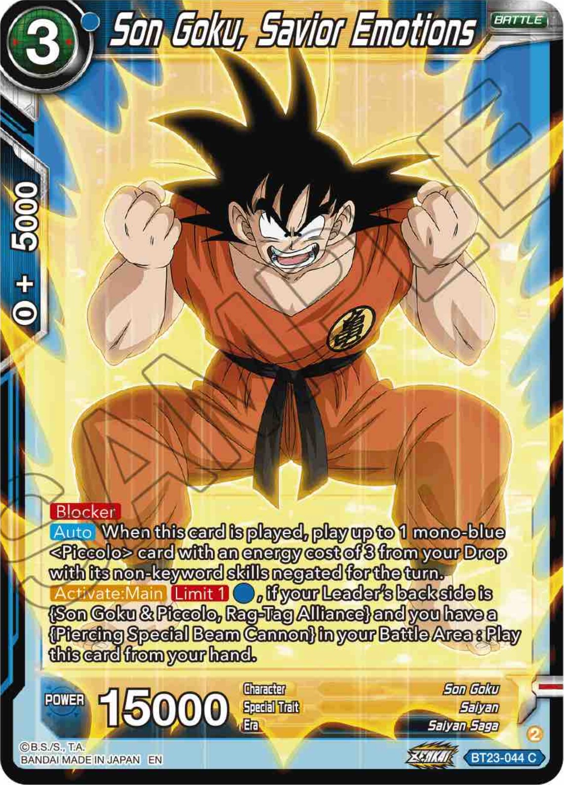 Son Goku, Savior Emotions (BT23-044) [Perfect Combination] | Tables and Towers