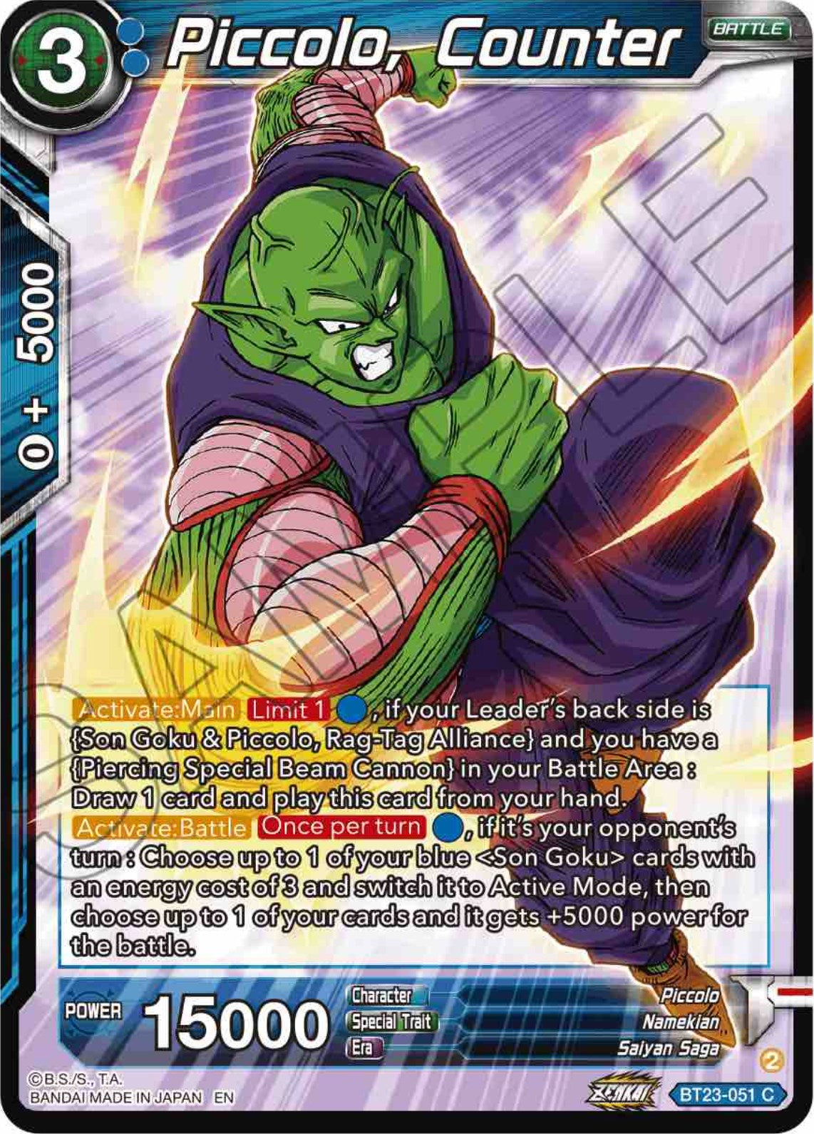 Piccolo, Counter (BT23-051) [Perfect Combination] | Tables and Towers