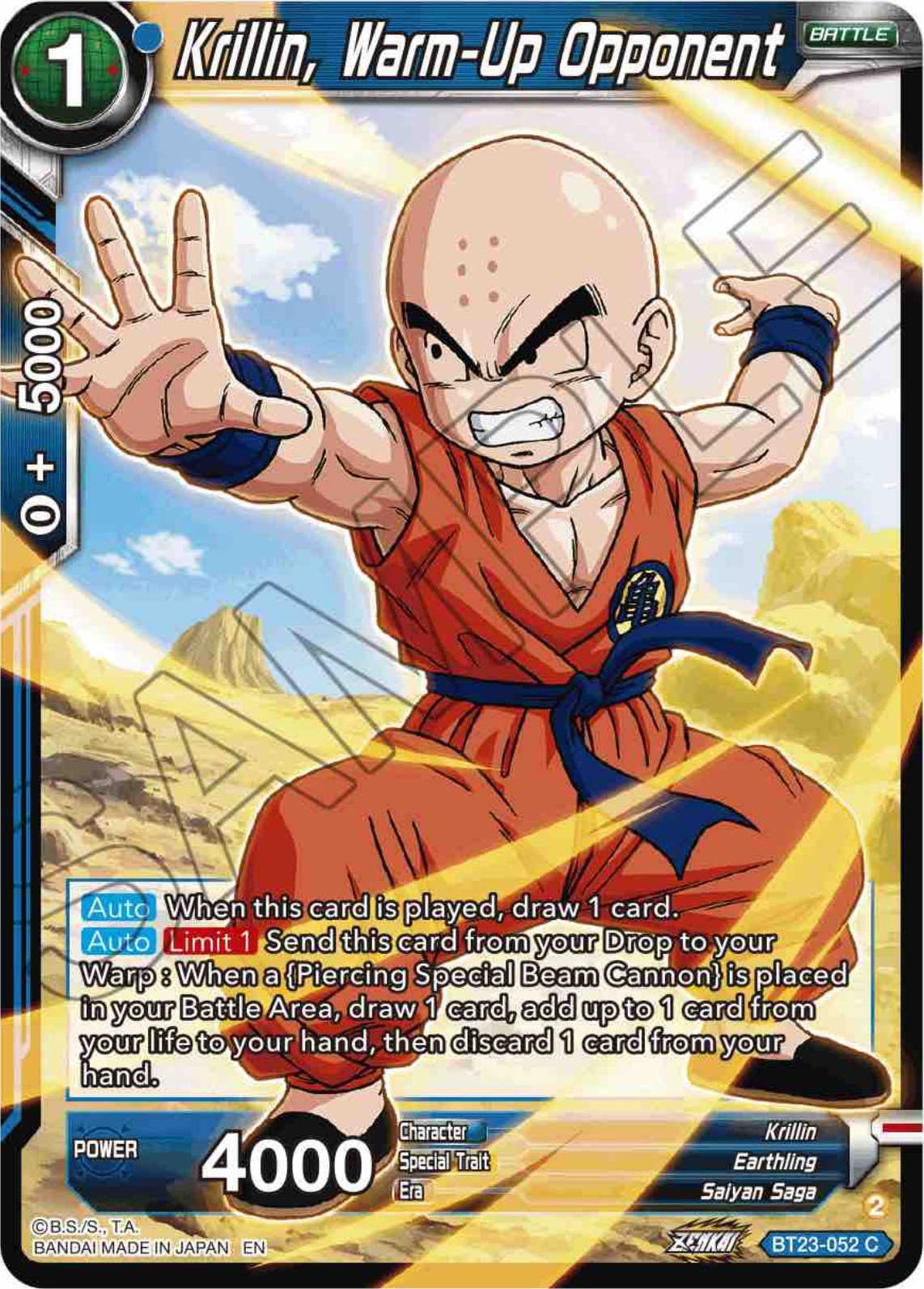 Krillin, Warm-Up Opponent (BT23-052) [Perfect Combination] | Tables and Towers