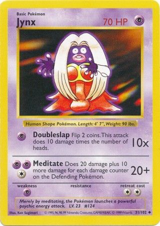 Jynx (31/102) [Base Set Shadowless Unlimited] | Tables and Towers