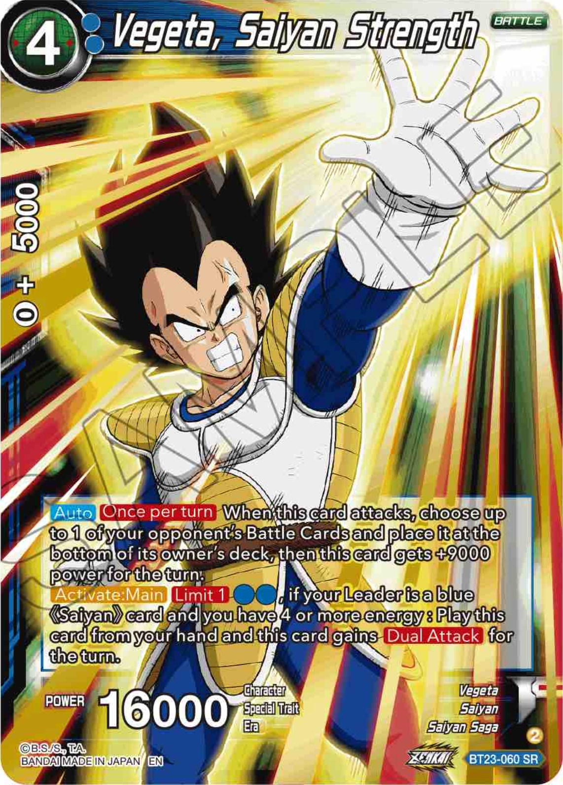 Vegeta, Saiyan Strength (BT23-060) [Perfect Combination] | Tables and Towers