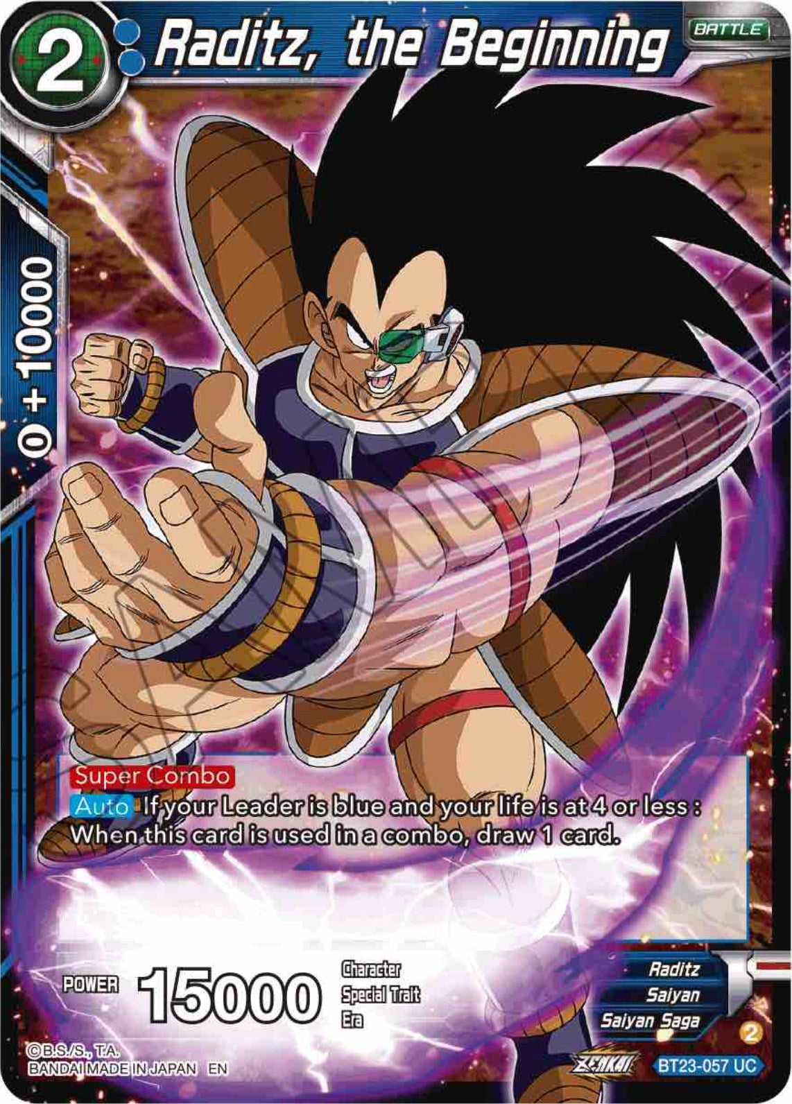 Raditz, the Beginning (BT23-057) [Perfect Combination] | Tables and Towers