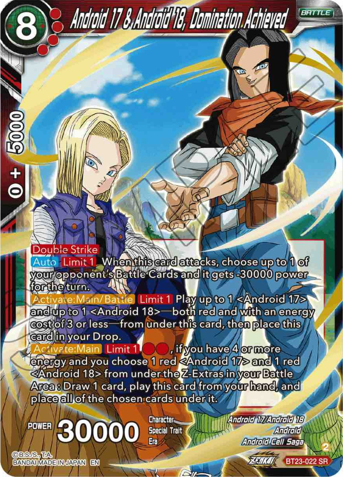 Android 17 & Android 18, Domination Achieved (BT23-022) [Perfect Combination] | Tables and Towers