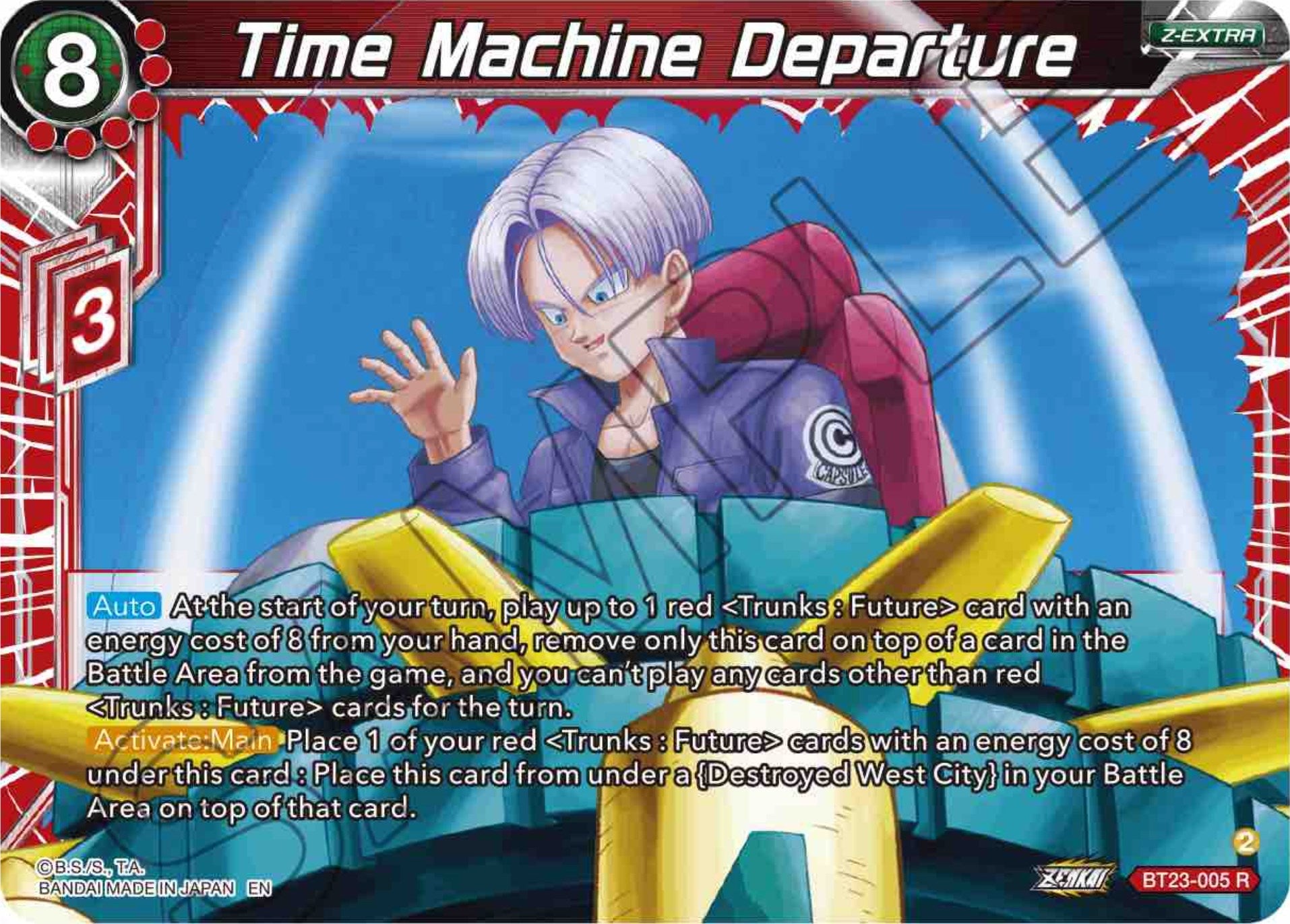 Time Machine Departure (BT23-005) [Perfect Combination] | Tables and Towers