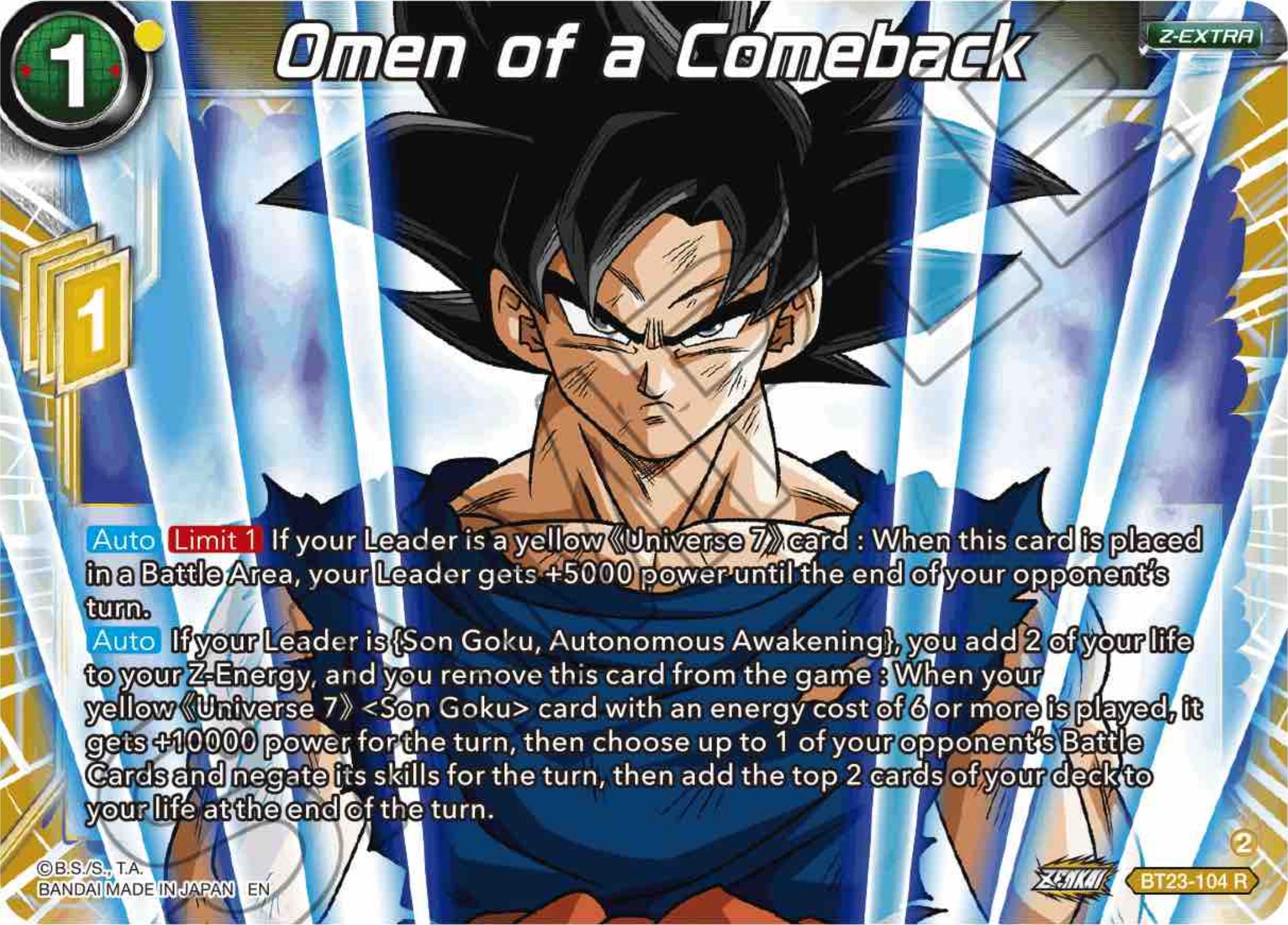 Omen of a Comeback (BT23-104) [Perfect Combination] | Tables and Towers