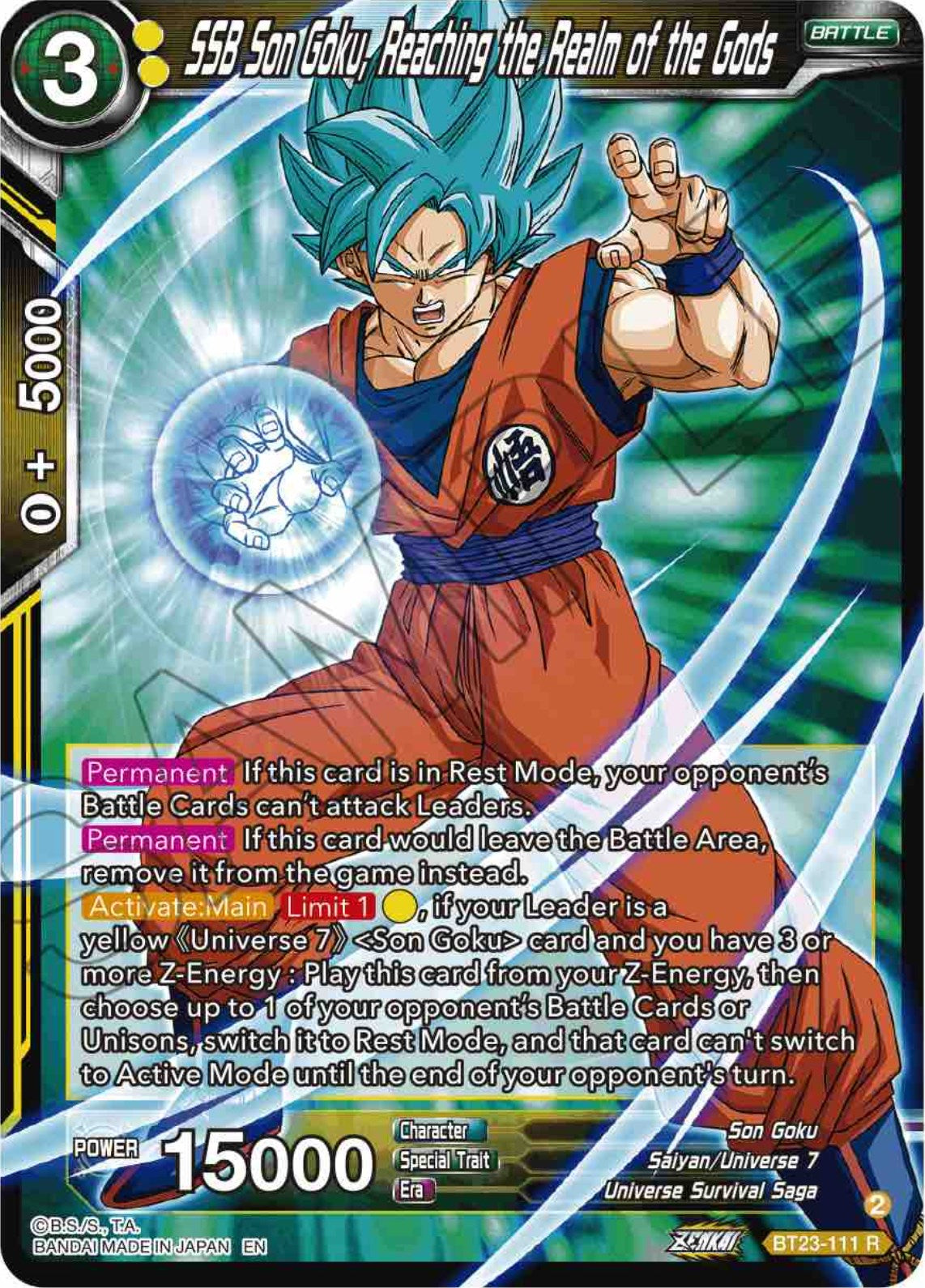 SSB Son Goku, Reaching the Realm of the Gods (BT23-111) [Perfect Combination] | Tables and Towers