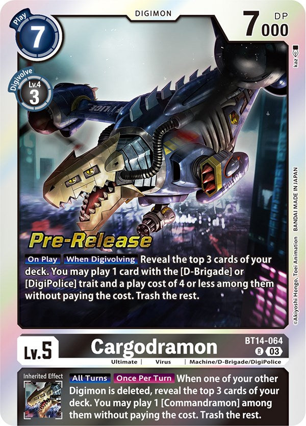 Cargodramon [BT14-064] [Blast Ace Pre-Release Cards] | Tables and Towers