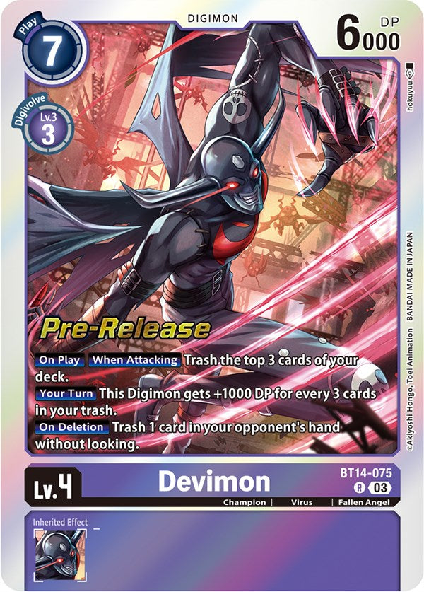 Devimon [BT14-075] [Blast Ace Pre-Release Cards] | Tables and Towers