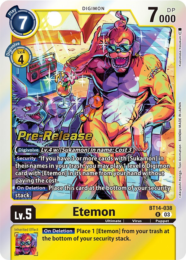 Etemon [BT14-038] [Blast Ace Pre-Release Cards] | Tables and Towers