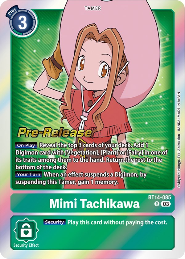 Mimi Tachikawa [BT14-085] [Blast Ace Pre-Release Cards] | Tables and Towers