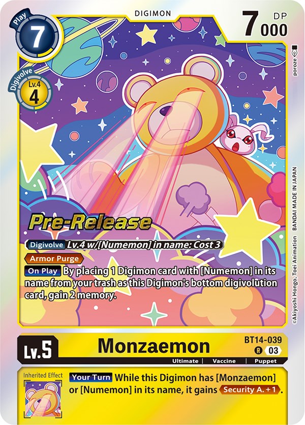 Monzaemon [BT14-039] [Blast Ace Pre-Release Cards] | Tables and Towers