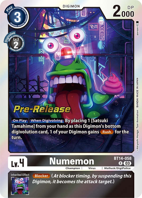 Numemon [BT14-058] [Blast Ace Pre-Release Cards] | Tables and Towers