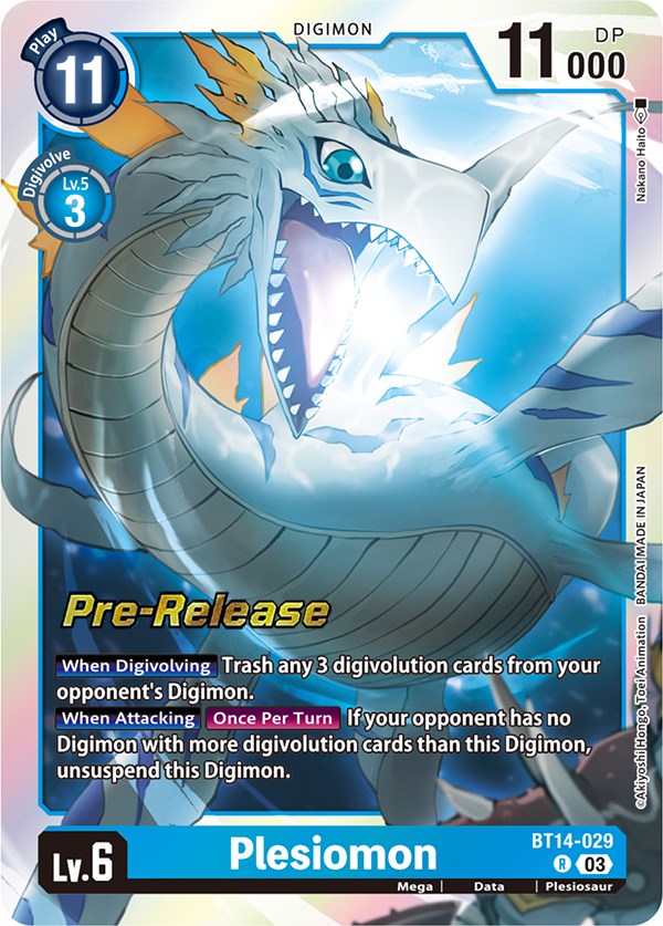 Plesiomon [BT14-029] [Blast Ace Pre-Release Cards] | Tables and Towers