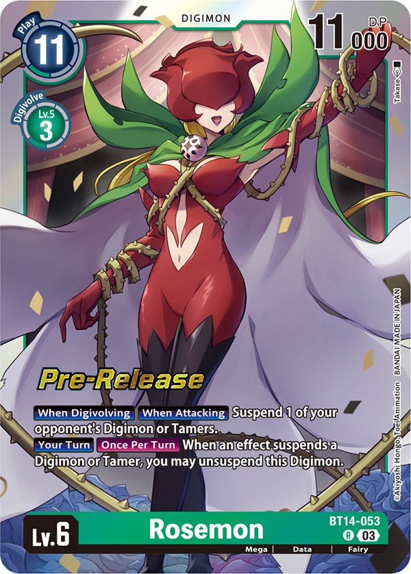 Rosemon [BT14-053] [Blast Ace Pre-Release Cards] | Tables and Towers