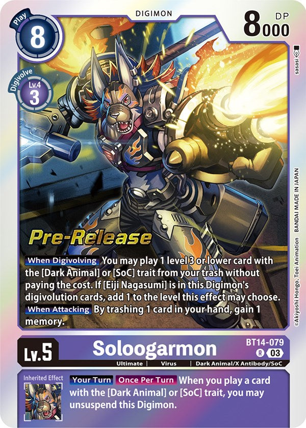 Soloogarmon [BT14-079] [Blast Ace Pre-Release Cards] | Tables and Towers