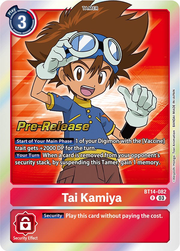 Tai Kamiya [BT14-082] [Blast Ace Pre-Release Cards] | Tables and Towers