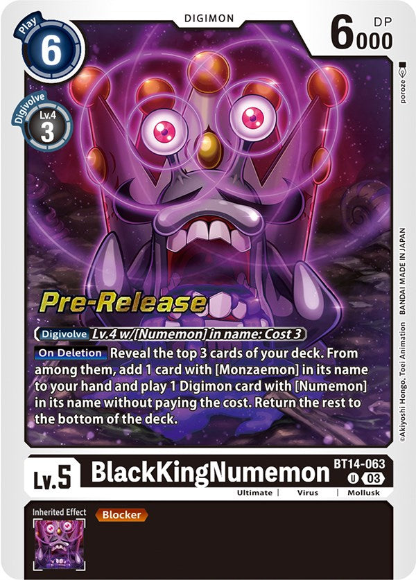 BlackKingNumemon [BT14-063] [Blast Ace Pre-Release Cards] | Tables and Towers