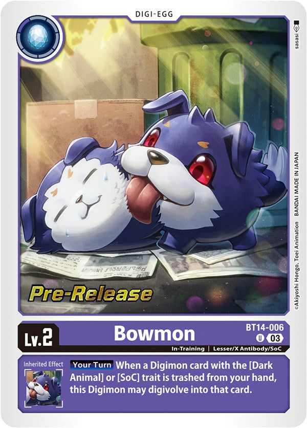 Bowmon [BT14-006] [Blast Ace Pre-Release Cards] | Tables and Towers