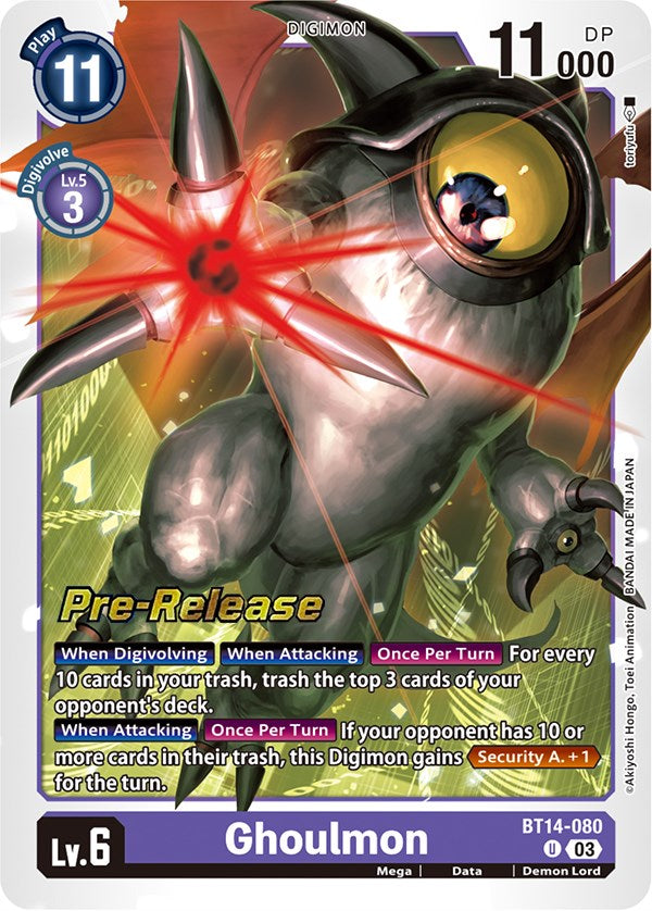 Ghoulmon [BT14-080] [Blast Ace Pre-Release Cards] | Tables and Towers