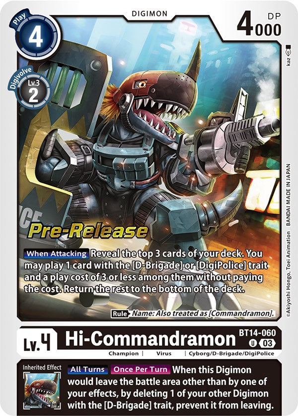 Hi-Commandramon [BT14-060] [Blast Ace Pre-Release Cards] | Tables and Towers