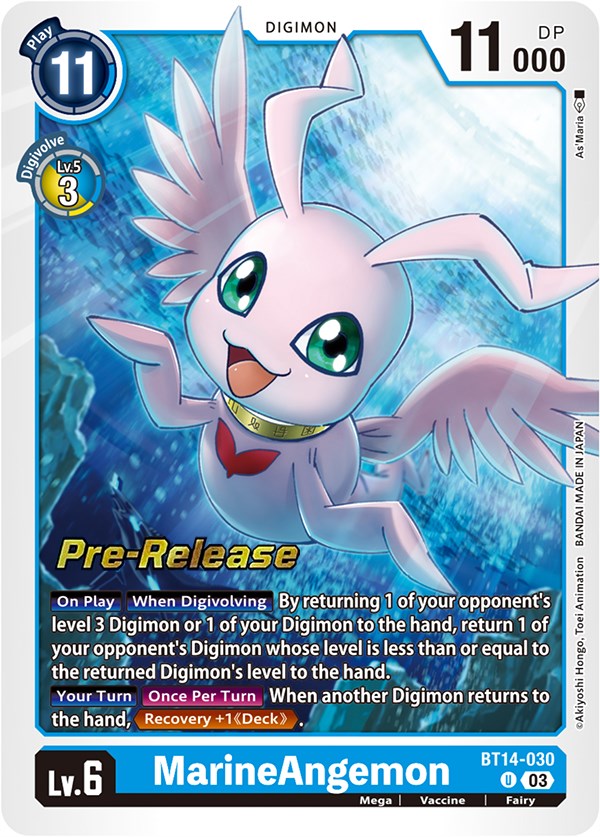 MarineAngemon [BT14-030] [Blast Ace Pre-Release Cards] | Tables and Towers