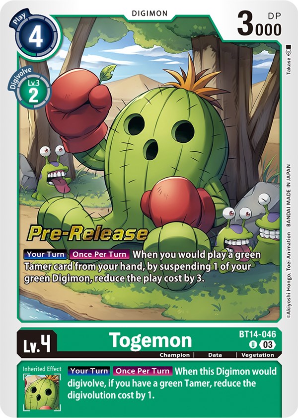 Togemon [BT14-046] [Blast Ace Pre-Release Cards] | Tables and Towers