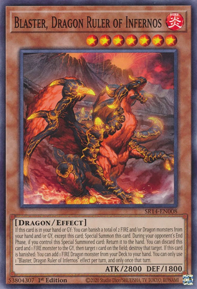 Blaster, Dragon Ruler of Infernos [SR14-EN008] Common | Tables and Towers