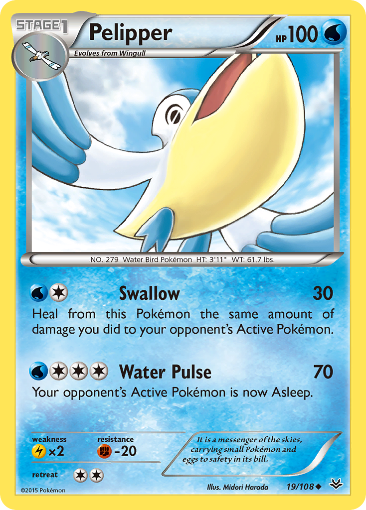 Pelipper (19/108) [XY: Roaring Skies] | Tables and Towers